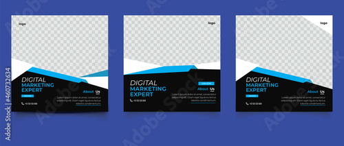 Creative business marketing banner for social media post template
