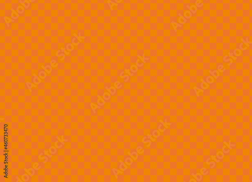イラスト素材：市松模様 コピースペースのある壁紙 オレンジ色トーン 