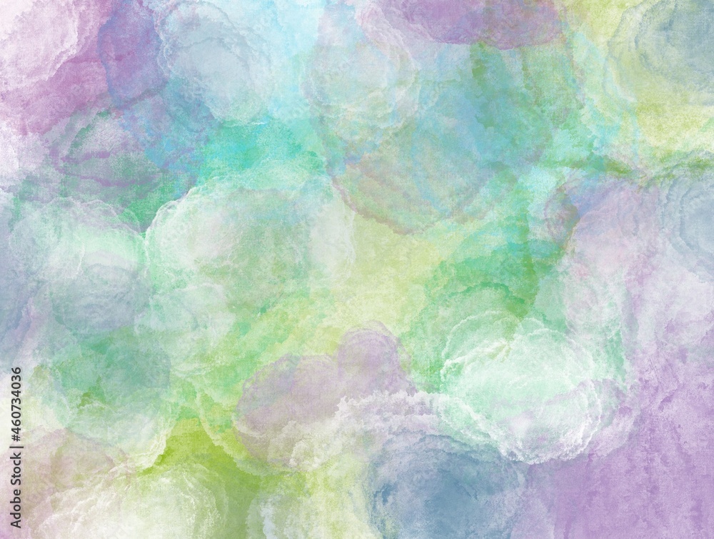 Fototapeta premium Watercolor paint like gradient background pastel ombre style. Iridescent template for brochure, banner, wallpaper, mobile screen. Neon hologram theme