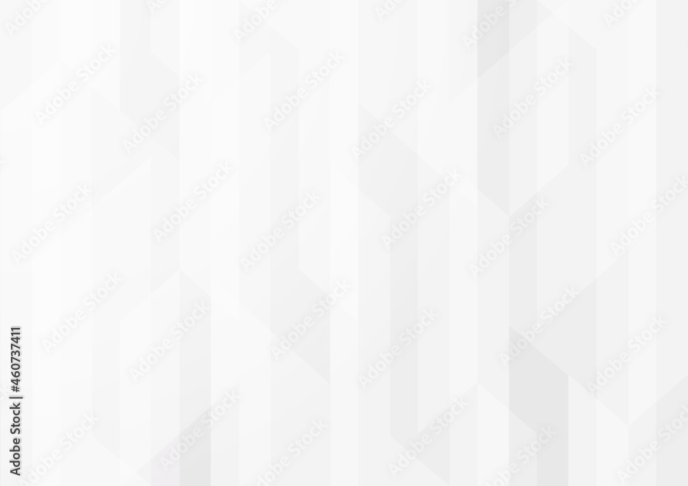 Obraz premium Abstract background in white and gray gradient color. White background texture with geometric pattern for cover design, book design, poster, flyer, website backgrounds. Vector Illustration.