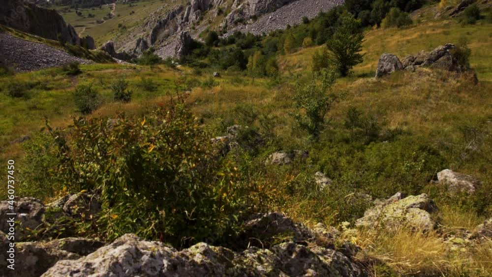 Perfect view of the countryside from Piatra Secuiului mountain peak -Tilt up Perfect view of the countryside from Piatra Secuiului mountain peak -Tilt up