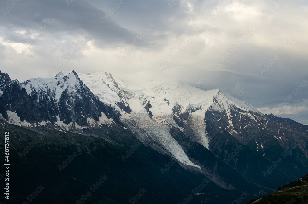 Mont Blanc above the Chamonix Valley