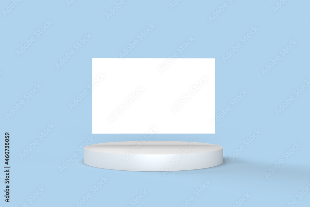 Business card mockup blue backgroup. Mock-up design for presentation branding, corporate identity, advertising, personal, stationery, graphic designers presentations. 3d Rendering Business card mockup blue backgroup. Mock-up design for presentation branding, corporate identity, advertising, personal, stationery, graphic designers presentations. 3d Rendering