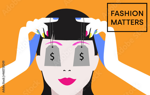 Fashion matters illustration, consumerism