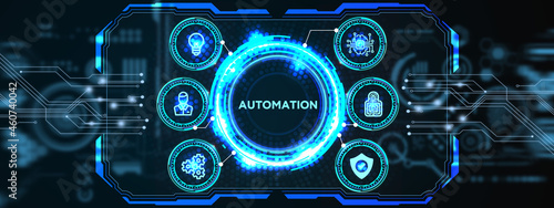 Automation Software concept as an innovation.  Business  Technology  Internet and network concept