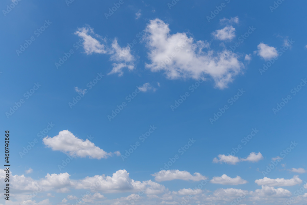  Panoramic view of clear blue sky and clouds, clouds with background.