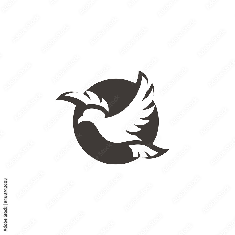 Flying Bird Pigeon Dove Wing Spread Icon Logo Design Flying Bird Pigeon Dove Wing Spread Icon Logo Design