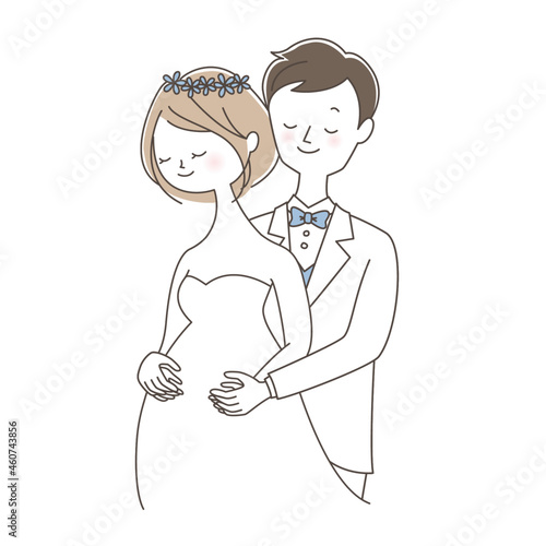 マタニティウエディング　新郎新婦