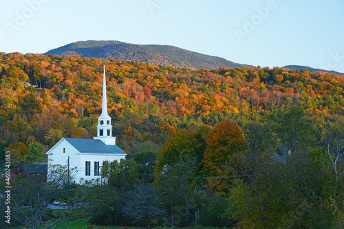 stowe church autumn photo