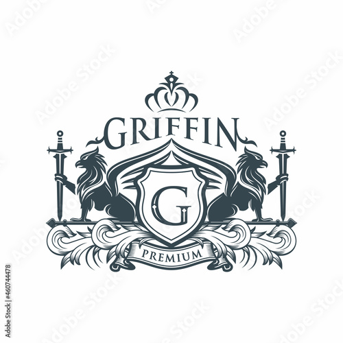 Vintage Griffin, Griffon Logo Design