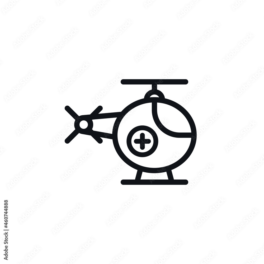 Minimal Ambulance Helicopter Vector Design Minimal Ambulance Helicopter Vector Design