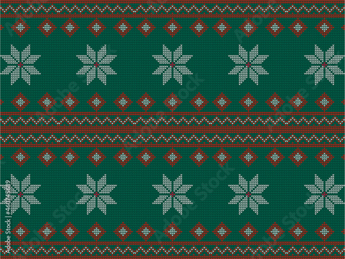Christmas  knitted seamless pattern