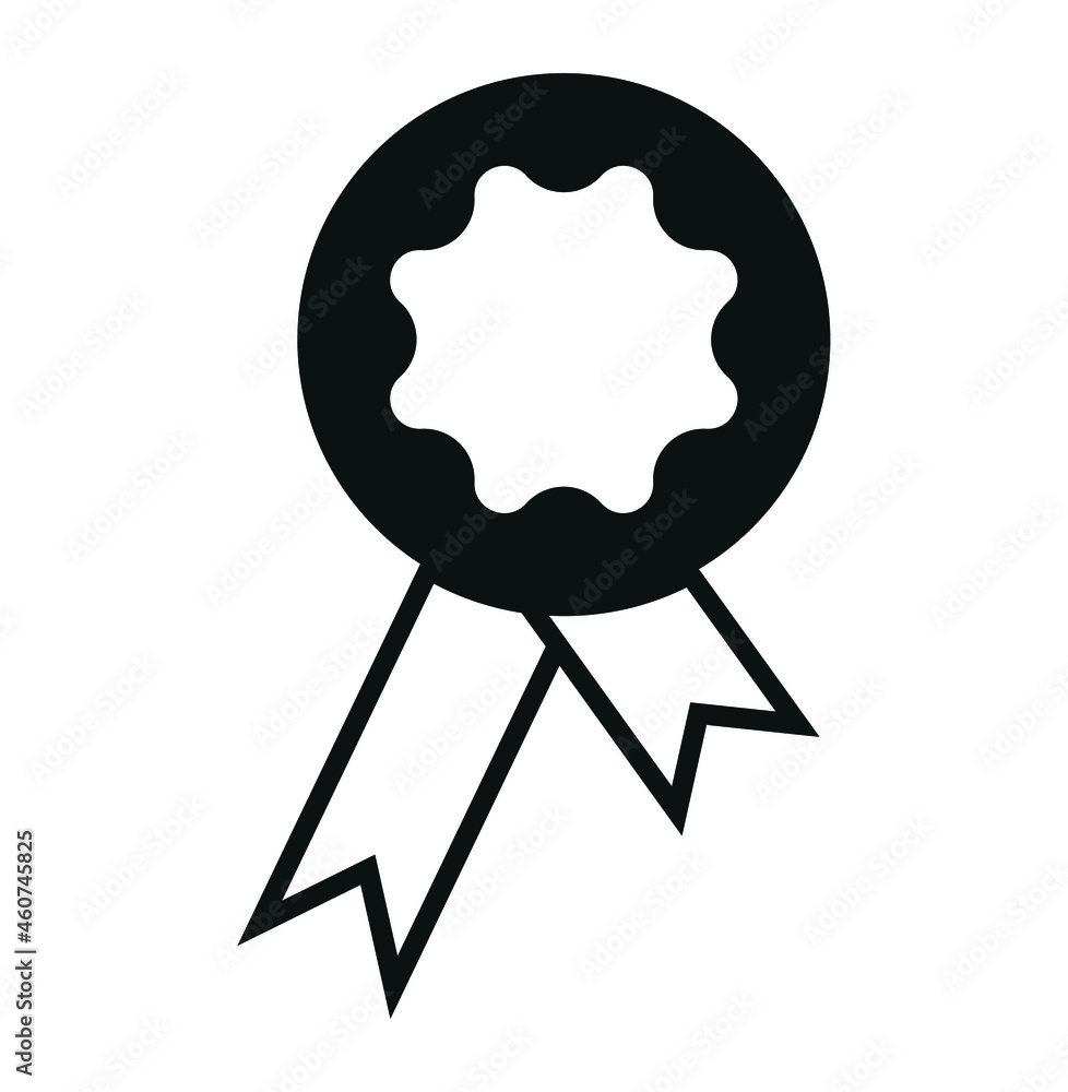 Simple prize or decoration icon, on white background