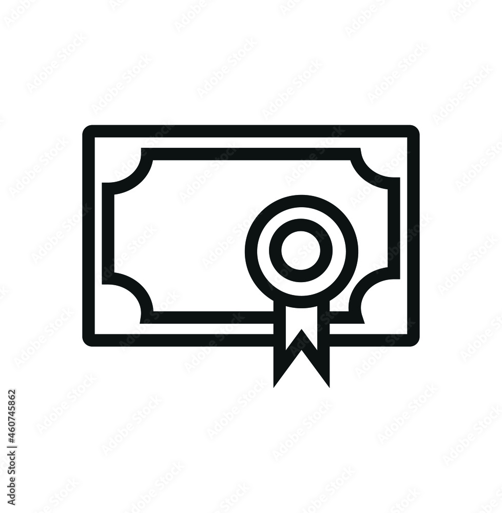 Simple prize or decoration icon, on white background