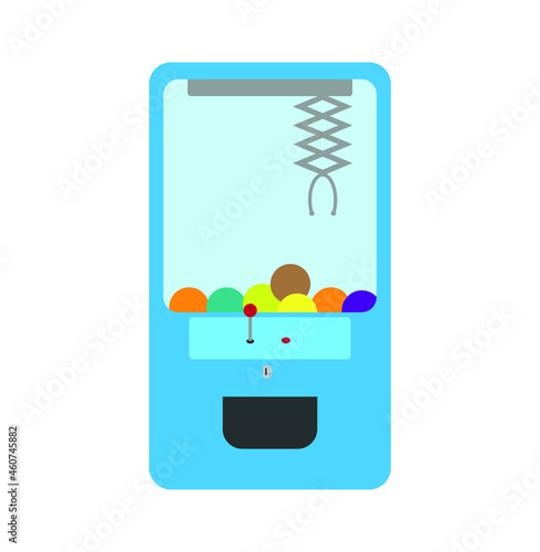 Arcade recreational machine on white background
