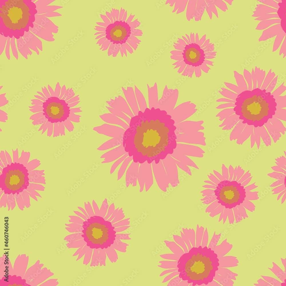 Seamless pattern with pink flowers Seamless pattern with pink flowers