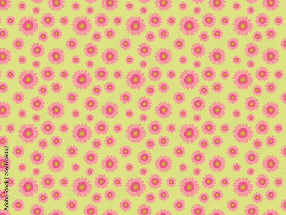 Pattern with pink flowers Pattern with pink flowers