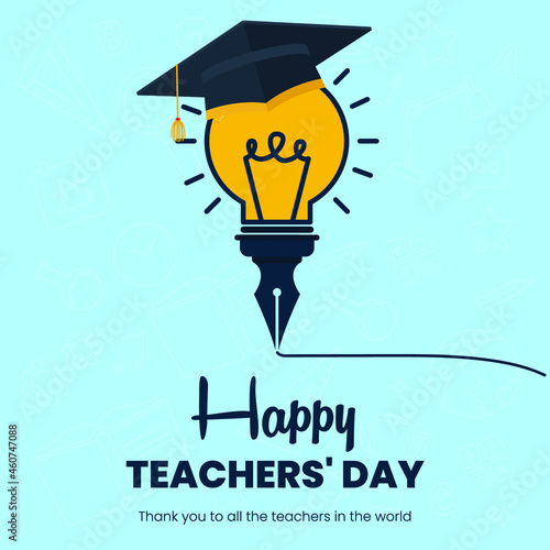World teachers' day social media banner vector
