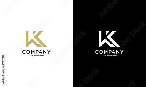 WK or KW. Monogram of Two letters K&W or W&K. Luxury, simple, minimal and elegant WK, KW logo design.