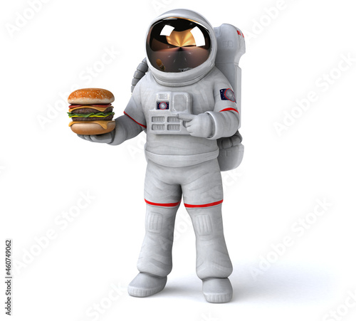 Fototapeta Naklejka Na Ścianę i Meble -  Fun astronaut - 3D Illustration