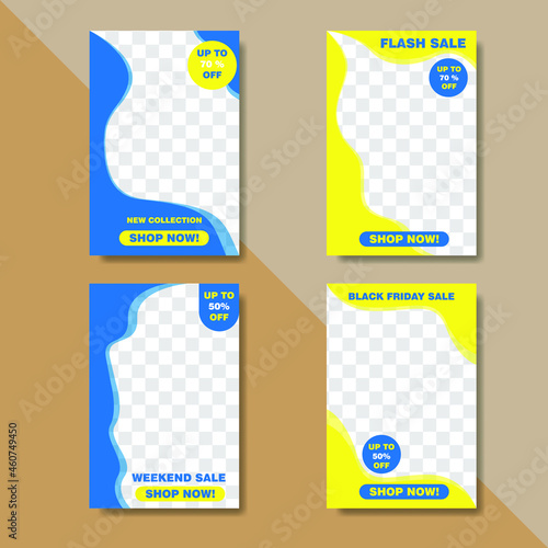 Instagram promotion banner. Colorful banner design. Promotional banner. Social media banner design royalty free eps 10