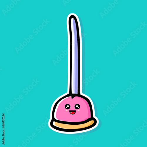 toilet pump cartoon design