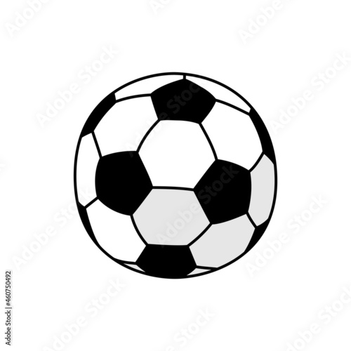 Soccer sports ball sketch icon. Vector freehand illustration. Football equipment