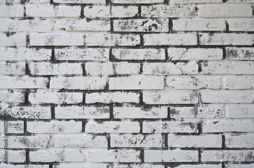Old vintage brick wall texture background. Spooky texture wall backdrop.