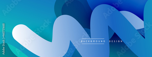 Abstract overlapping lines and circles geometric background with gradient colors
