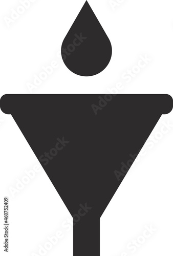 Filter icon and engine oil drops. Vector image.