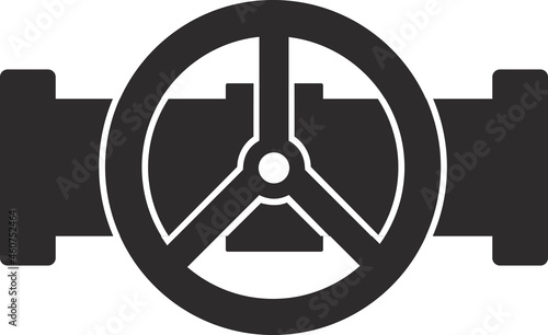 Pipe with valve and tap for gas, oil.