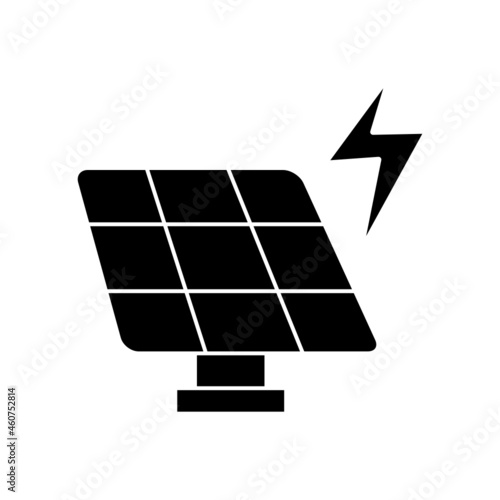 solar panel with solar panels icon