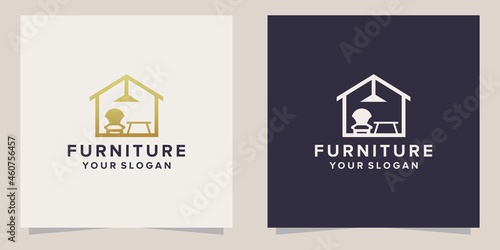 home furniture logo design template