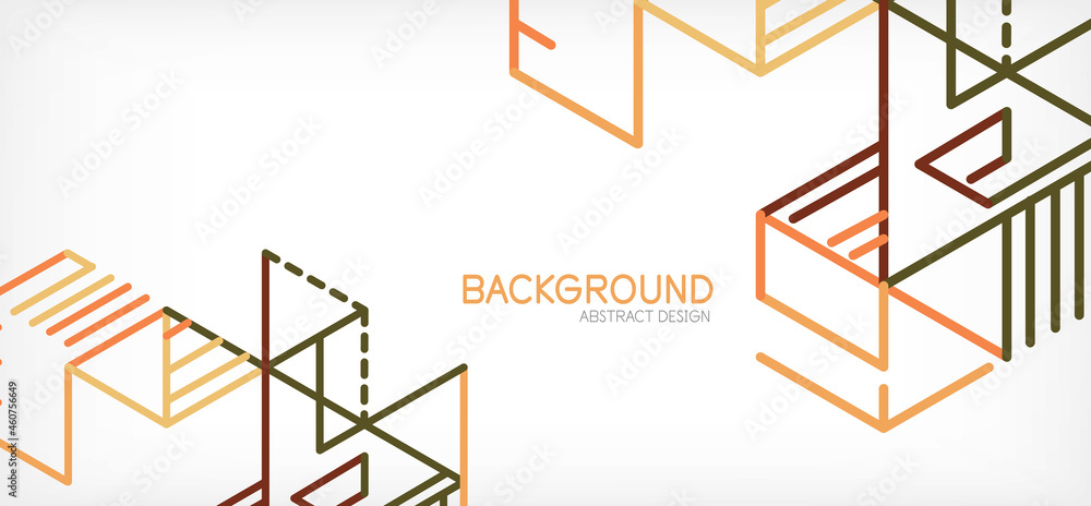 Abstract background. Color lines on white background. Linear abstract composition. Techno or business concept for wallpaper, banner, background, landing page Abstract background. Color lines on white background. Linear abstract composition. Techno or business concept for wallpaper, banner, background, landing page