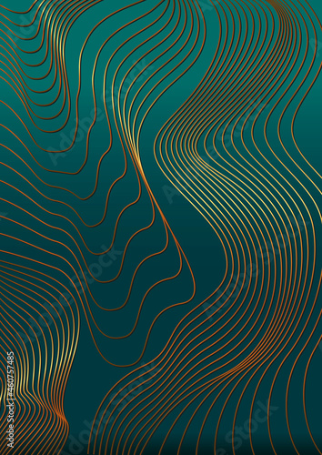 Layout Höhenlinien Gold 
