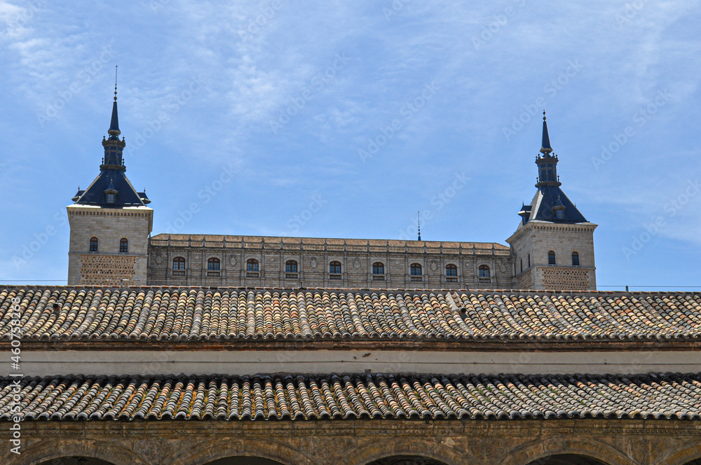 Toledo, Spain, details of architecture from the Roman and Visigoth Periods. Toledo is built mostly in the Gothic style of architecture, but it also demonstrates characteristics of the Changing style.