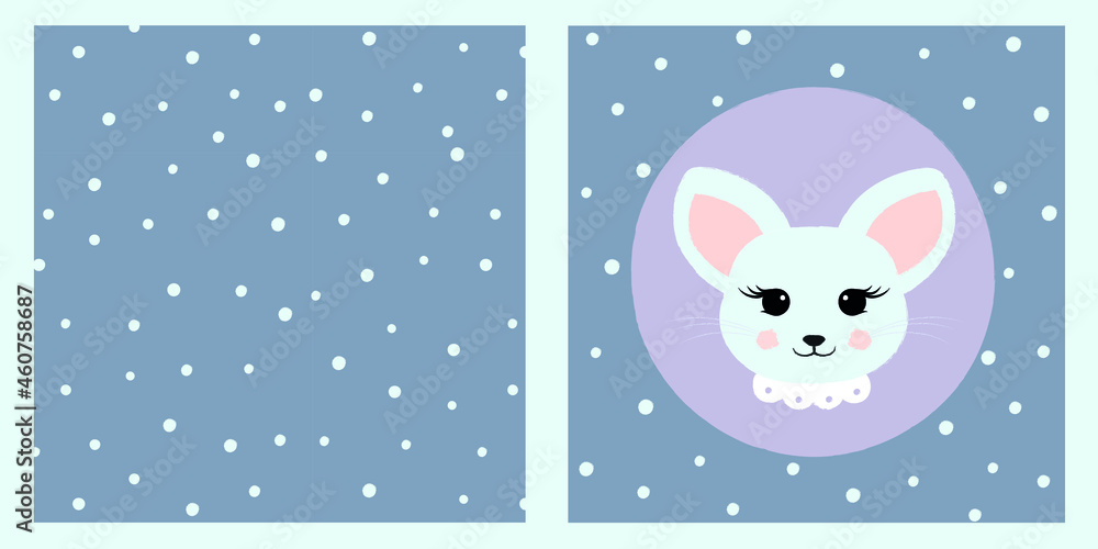 Set Seamless pattern polka dots and cute mouse. Design for clothes for the whole family. Set Seamless pattern polka dots and cute mouse. Design for clothes for the whole family.