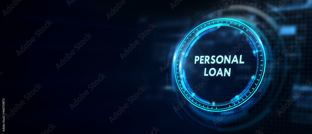 Business, Technology, Internet and network concept. Loan personal finance. 3d illustration Business, Technology, Internet and network concept. Loan personal finance. 3d illustration