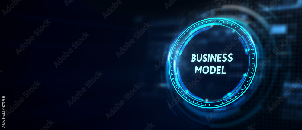 Business, Technology, Internet and network concept. Shows the inscription: BUSINESS MODEL. 3d illustration Business, Technology, Internet and network concept. Shows the inscription: BUSINESS MODEL. 3d illustration