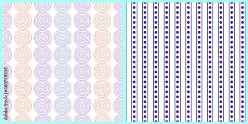 Cuadro en lienzo Vector set of seamless patterns