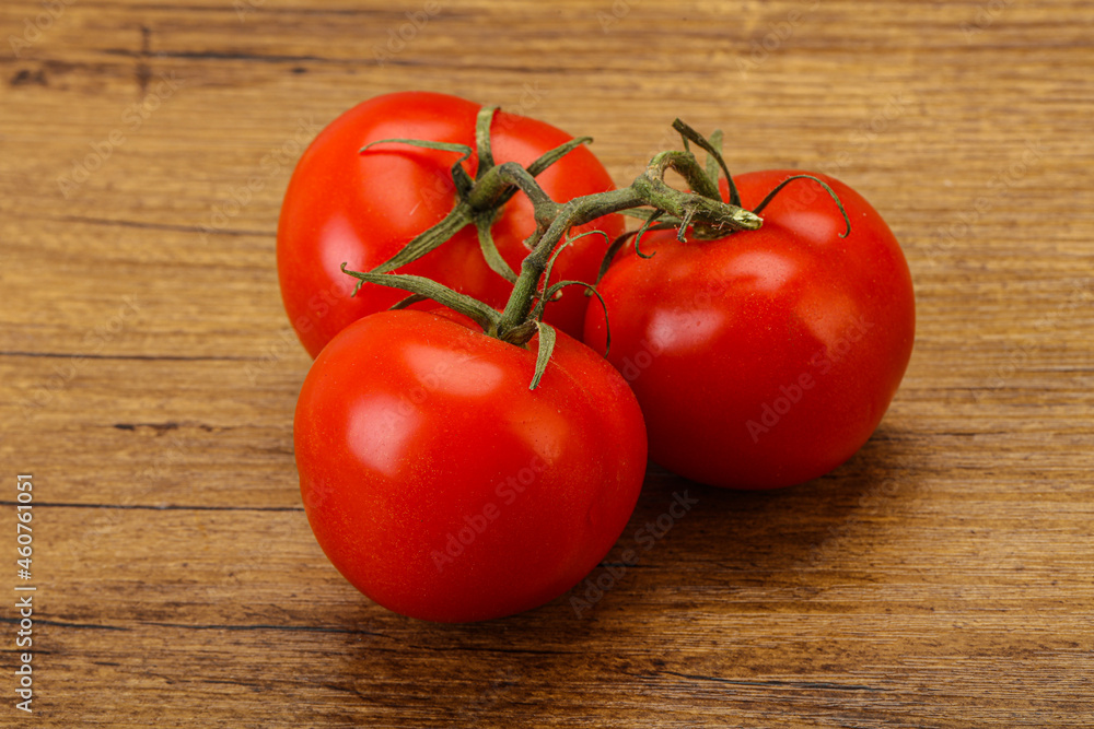 Red bright ripe tomato branch Red bright ripe tomato branch