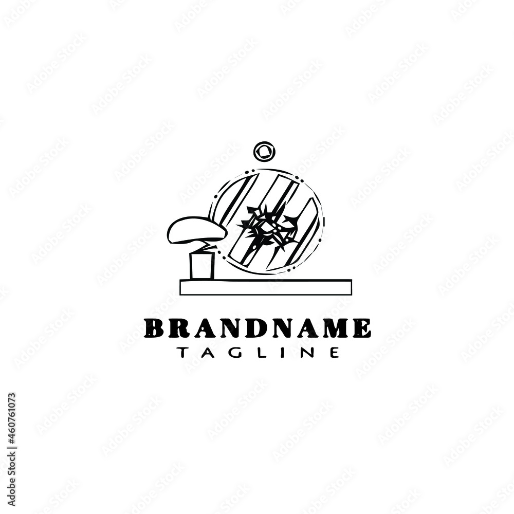 broken window logo cartoon icon design template black isolated vector cute broken window logo cartoon icon design template black isolated vector cute