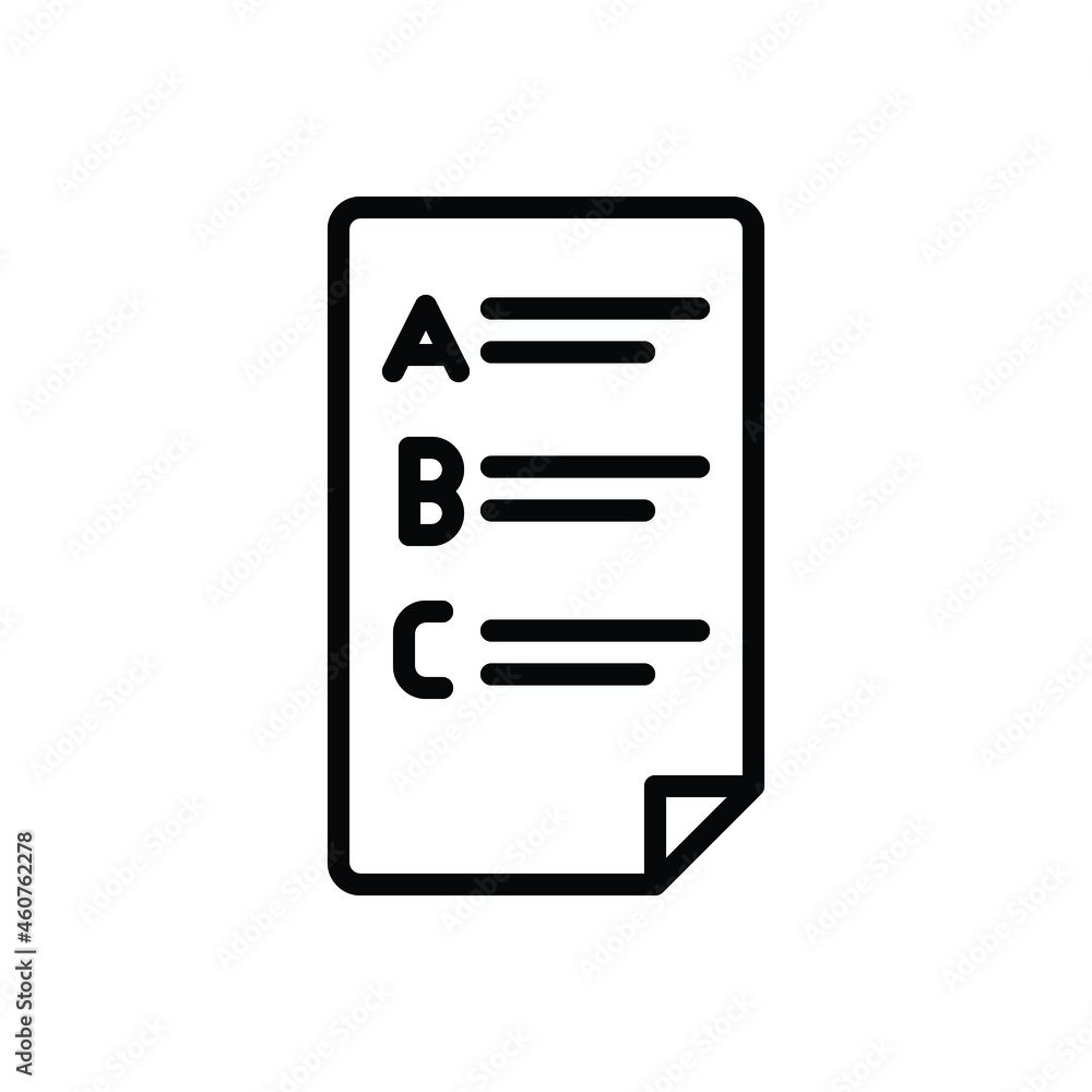 Black line icon for words Black line icon for words