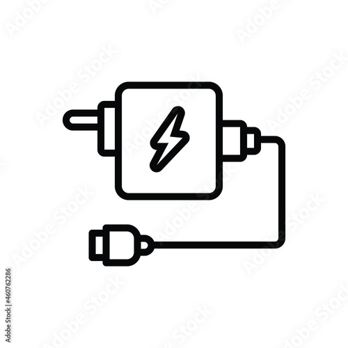 Black line icon for adaptor