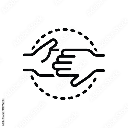Black line icon for committed