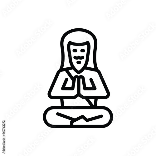 Black line icon for guru