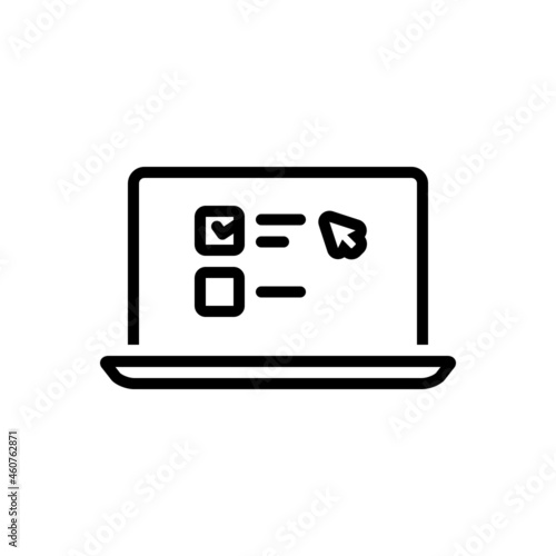 Black line icon for preferences