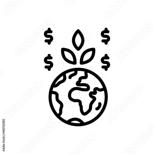 Black line icon for fundamentals
