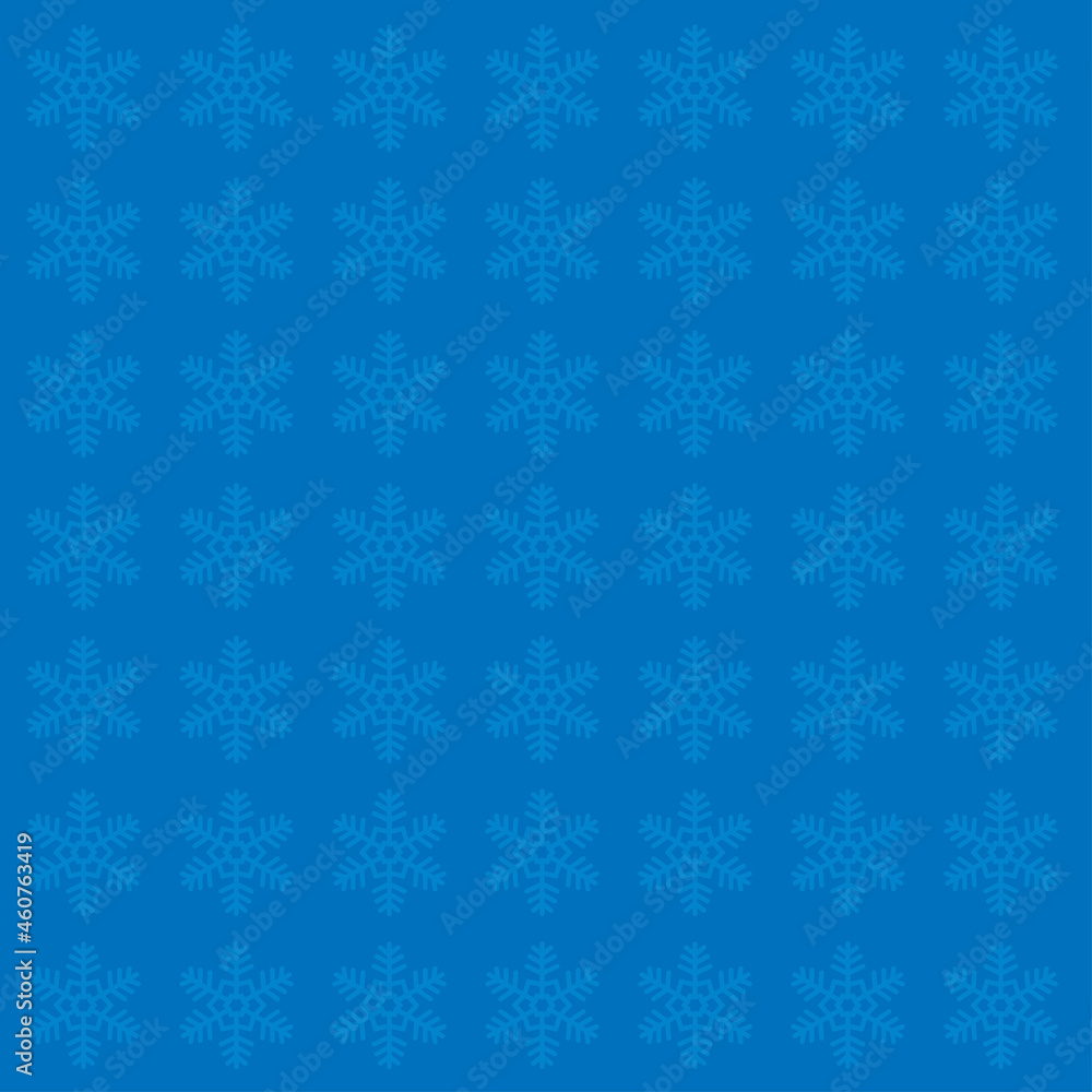 Abstract winter background. Blue background with snowflakes. 