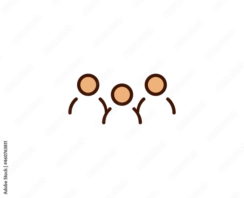 Team line icon. Vector symbol in trendy flat style on white background. Office sing for design.